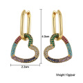 Shangjie oem aretes para mujeres hip hop coloré oreille d&#39;or colorée